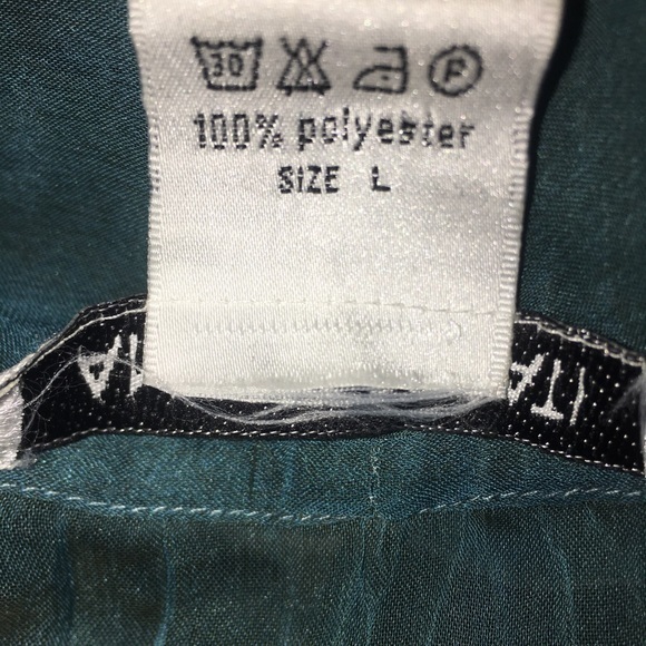 Andrea‎ Rosati Teal Fitted V Neck Blouse L EUC - Picture 10 of 11